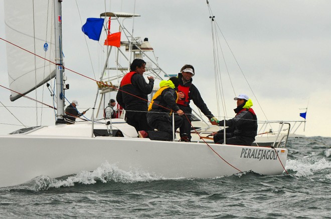 J/80 European 2010 Champion Carlos Martinez winning fourth race. - J/80 Worlds 2010 © Allen Clark http://www.photoboat.com